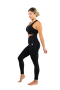 CLASSIC HIGH - RISE CROSSOVER LONG LASTING COMFORTABLE LEGGING BLACK