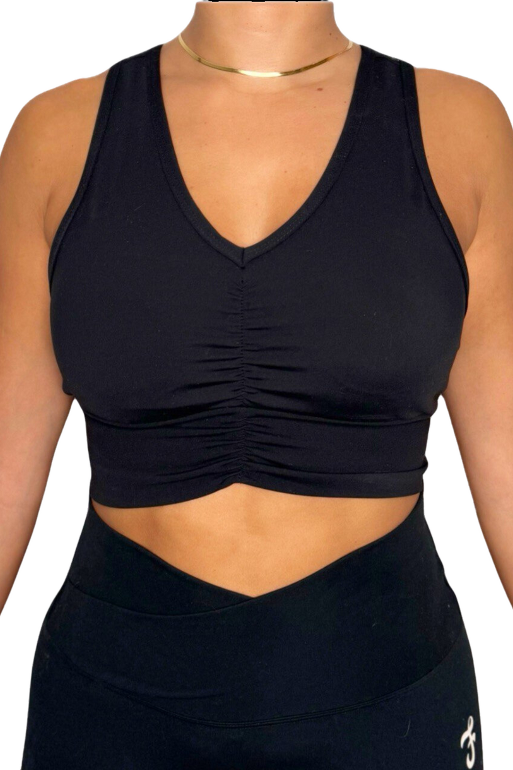 RACERBACK SPORT BRA TECHNICAL FABRICS , STYLISH DESIGN BLACK