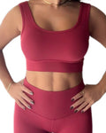 Burgundy Fitbody Sport Bra