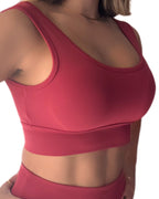 Burgundy Fitbody Sport Bra