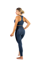 CLASSIC HIGH - RISE CROSSOVER LONG LASTING COMFORTABLE LEGGING NAVY BLUE