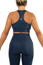 CLASSIC HIGH - RISE CROSSOVER LONG LASTING COMFORTABLE LEGGING NAVY BLUE